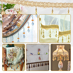 Ribete de flecos con cuentas de plástico para cortina&nbsp;OCOR-WH0090-69D