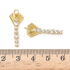 Messing micro pave klare zirkonia anhänger&nbsp;KK-P342-13G