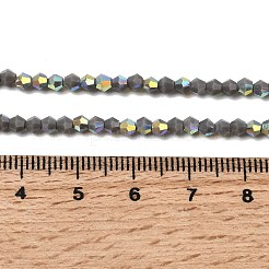 Brins de perles en verre opaque plaquées de couleur AB&nbsp;GLAA-G127-02B