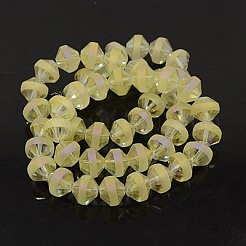 FilI di perline in vetro placcato&nbsp;EGLA-J037-C-F01