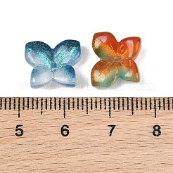Perlas de vidrio transparente de dos tonos&nbsp;GL-CBAB80E-01