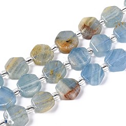 Natürliche blaue Calcit Perlen Stränge&nbsp;G-P534-A24-01