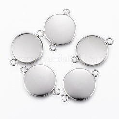 Anlaufgeschützte Cabochon-Anschlussfassungen aus Edelstahl 304&nbsp;STAS-E146-19P-16mm