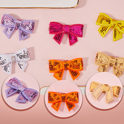 32 Stück 16 Farben Pailletten Leder Bowknots&nbsp;DIY-GF0009-91