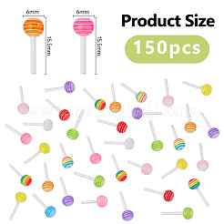 150 accessorio per nail art a forma di lecca-lecca 3D in resina&nbsp;FIND-DC0007-89