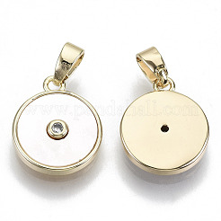 Latón micro pavimenta claro cubic zirconia encantos&nbsp;KK-R112-014-NF