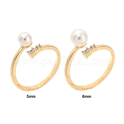 Messing Micro Pave klar Zirkonia Peg Bails Manschette Fingerring Einstellungen&nbsp;KK-T056-117G-NF
