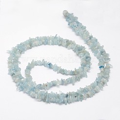 Chips natürliche Aquamarin Perlen Stränge&nbsp;G-N0164-51