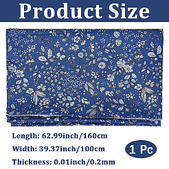 1 m de tissu en coton à motifs floraux&nbsp;AJEW-CY0002-30A