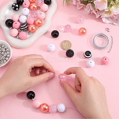 DIY-Schmucksets für runde Armbänder aus Acryl und Harz&nbsp;DIY-SC0026-23