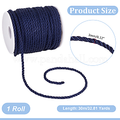 Cordón trenzado de poliéster de 3 cabo&nbsp;OCOR-WH0079-88F
