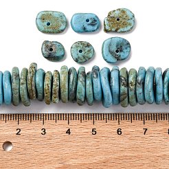 Abgestufte Stränge synthetischer türkisfarbener Perlen&nbsp;G-A237-01D