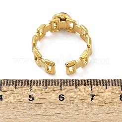 Manschettenringe aus 316er Edelstahl mit natürlichen gemischten Edelsteinen&nbsp;RJEW-Z098-01G-12