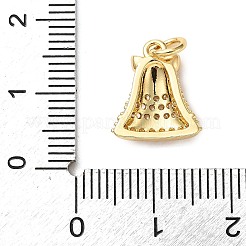 Breloques en laiton avec zircone cubique de micro pave&nbsp;KK-I383-05G-01