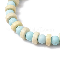 Bracelets extensibles en perles rondes de howlite naturelle pour hommes et femmes&nbsp;BJEW-JB11817