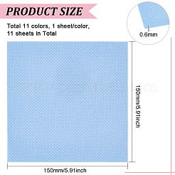 11 Stück 11 Farben 14ct Kreuzstich-Stoffblätter&nbsp;DIY-BC0012-12