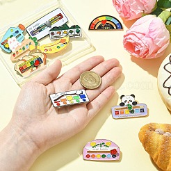 10 pièce de 10 styles d'épingles coulissantes en émail pour batterie d'humeur sociale&nbsp;JEWB-CJ0001-52
