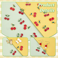 60pcs 2 styles de pendentifs en émail en alliage&nbsp;ENAM-HY0001-28