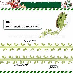 Nastro in poliestere a tema natalizio da 20 m&nbsp;OCOR-WH0074-58B