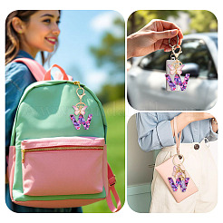 Porte-clés pendentif papillon en résine&nbsp;KEYC-TAC0034-03W