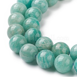 Chapelets de perles en amazonite naturelle&nbsp;G-F461-12-8mm-01