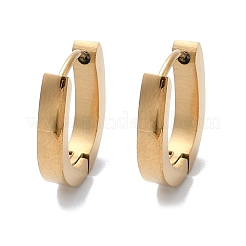 Boucles d'oreilles créoles en acier inoxydable 304 à effet poli&nbsp;EJEW-M001-38G