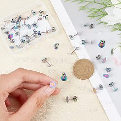 36 Stück Ohrstecker-BeZubehör aus 304 Edelstahl&nbsp;DIY-DC0001-55