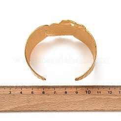 Bracciali estivi in acciaio inossidabile 304 con polsino largo per donna e uomo&nbsp;BJEW-F511-01G