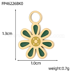 304 Edelstahl-Emaille-Anhänger&nbsp;STAS-OY013-61G