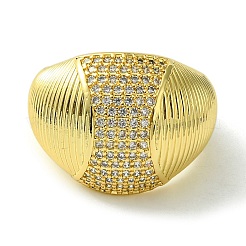 Brazaletes abiertos de circonita cúbica con micropavé de latón&nbsp;RJEW-K256-36G