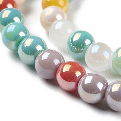 Fili di perle di vetro placcato opaco&nbsp;GLAA-P056-6mm-A01