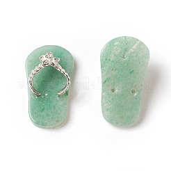 Pendentifs en aventurine vert naturel&nbsp;G-F586-C01