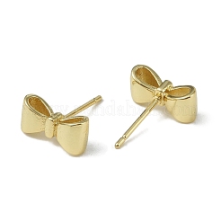 Orecchini a bottone in ottone placcato a cremagliera&nbsp;EJEW-U006-03G