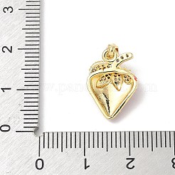 Pendentifs avec zircon cubiques à micro-pavés en laiton&nbsp;KK-C104-03G