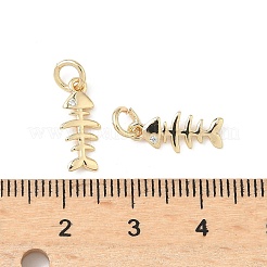 Ottone micro spianare pendenti zirconi&nbsp;KK-D386-04G