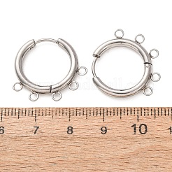 Boucles d'oreilles créoles en acier inoxydable 304&nbsp;STAS-D183-02B-P