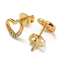 PVD-Vakuum-Beschichtung 304 Edelstahl Ohrstecker mit Strass für Damen&nbsp;STAS-D087-24G