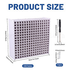 240-Loch PVC-Markierungsstift-Organizer&nbsp;AJEW-WH0596-538