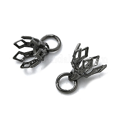 Support de fleur placage en laiton filigrane perle cap bails&nbsp;KK-L102-27B