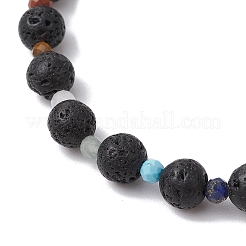Braccialetti elastici con perline di pietre preziose miste naturali per donne e uomini&nbsp;BJEW-JB11565