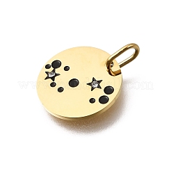 Pendentifs en acier inoxydable émaillé douze constellations&nbsp;STAS-A148-01G-10
