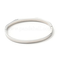 Muschel oval und Zirkonia Armreif mit Scharnier&nbsp;BJEW-G644-01