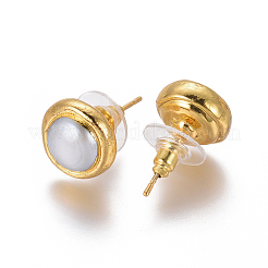 Natürliche Perle Ohrstecker&nbsp;EJEW-F230-13G