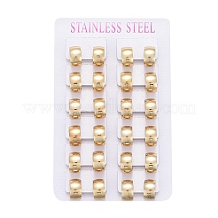 Orecchini a cerchio huggie in acciaio inossidabile 304&nbsp;EJEW-L252-035C-G