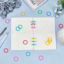 250 pz. 5 anelli per rilegatura di libri a fogli mobili in plastica colorati&nbsp;KY-OC0001-49
