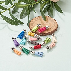 120pcs 30 Farben faux Wildleder Quaste Anhänger Dekorationen&nbsp;FIND-YW0001-14P