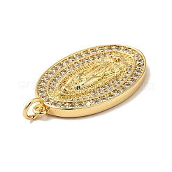Ciondoli in ottone con placcatura a cremagliera con micro pavé di zirconi chiari&nbsp;KK-H431-05G