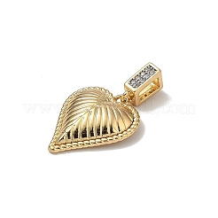 Pendenti in zirconi cubici trasparenti in micro pavè di ottone&nbsp;KK-B138-04G