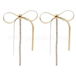 Pendientes de borla con circonita cúbica pavé de acero inoxidable 304 para mujer&nbsp;EJEW-Z065-10G