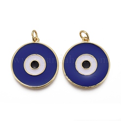 Pendentifs d'émail en laiton &nbsp;KK-F821-48B